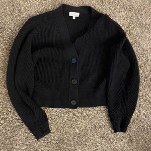 & Other Stories navy button up cardigan